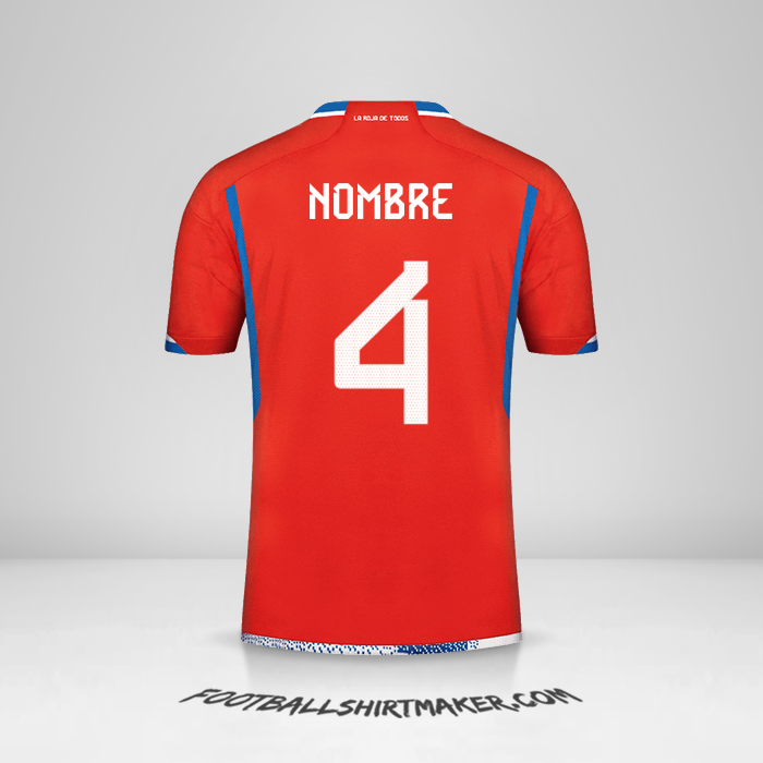 Jersey Chile 2022/2023 -  nombre - 4