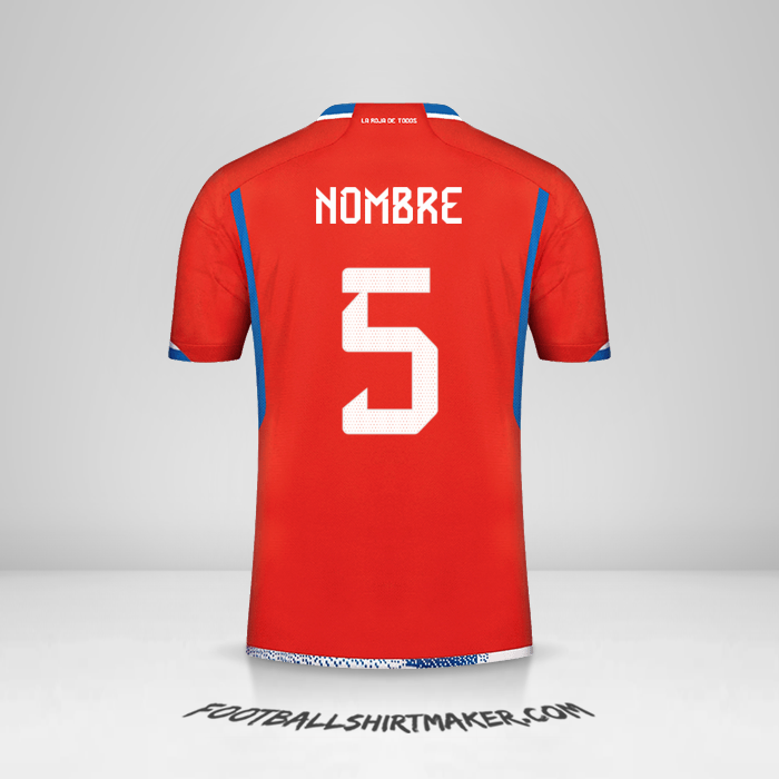 Jersey Chile 2022/2023 -  nombre - 5