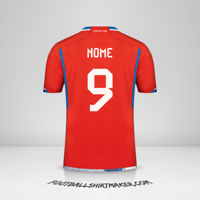 Camisa Chile 2022/2023 -  nome - 9