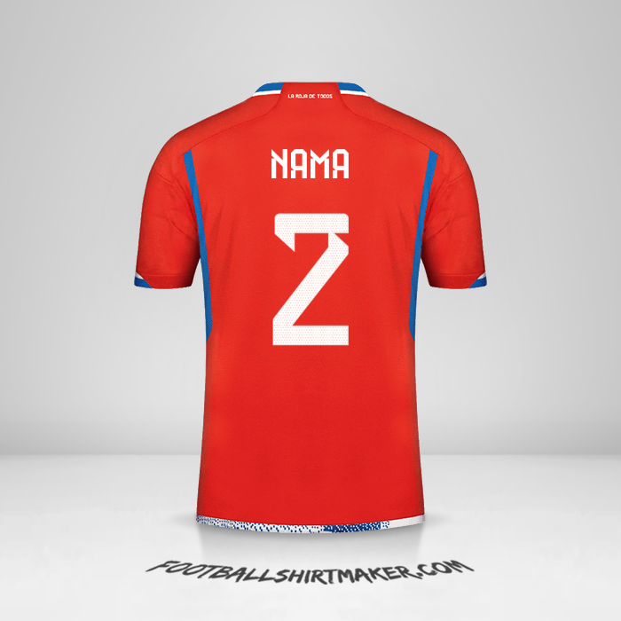 Jersey Cile 2022/2023 -  nama - 2