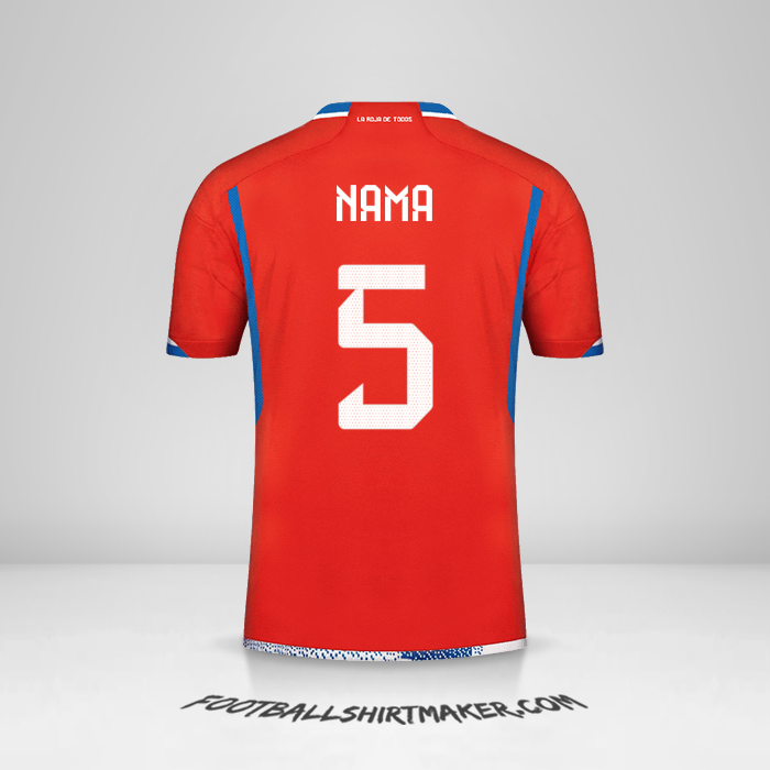 Jersey Cile 2022/2023 -  nama - 5