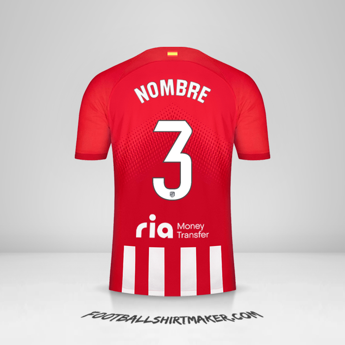 Jersey Atletico Madrid 2023/2024 -  nombre - 3