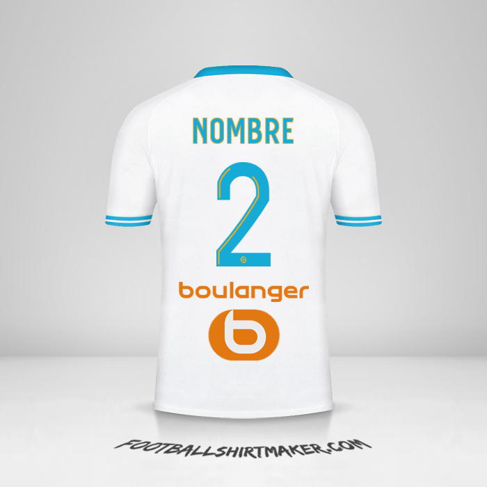Jersey Olympique de Marseille 2023/2024 -  nombre - 2
