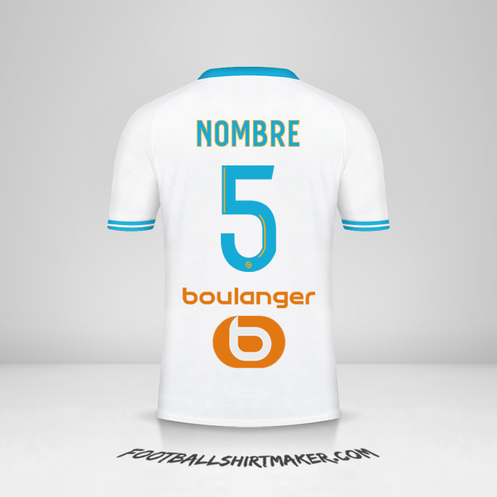 Jersey Olympique de Marseille 2023/2024 -  nombre - 5