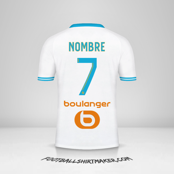 Jersey Olympique de Marseille 2023/2024 -  nombre - 7