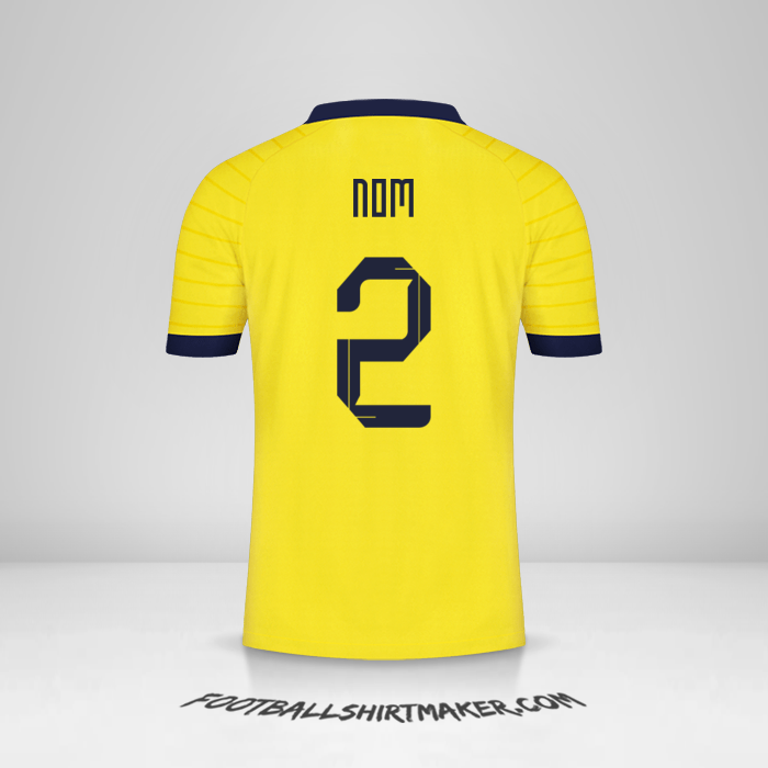 Maillot Équateur 2023 -  nom - 2