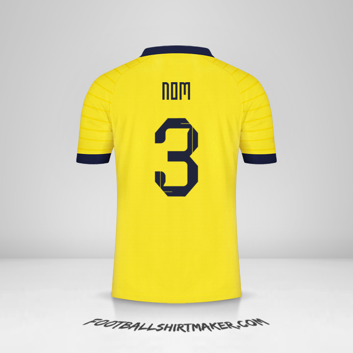 Maillot Équateur 2023 -  nom - 3