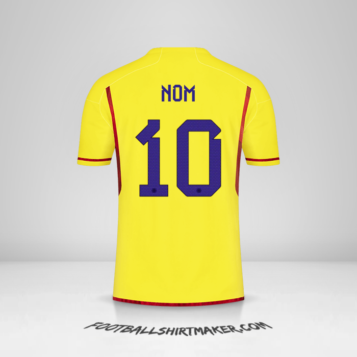 Maillot Colombie 2022/2023 -  nom - 10
