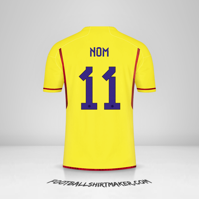 Maillot Colombie 2022/2023 -  nom - 11