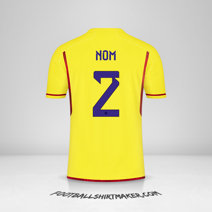 Maillot Colombie 2022/2023 -  nom - 2