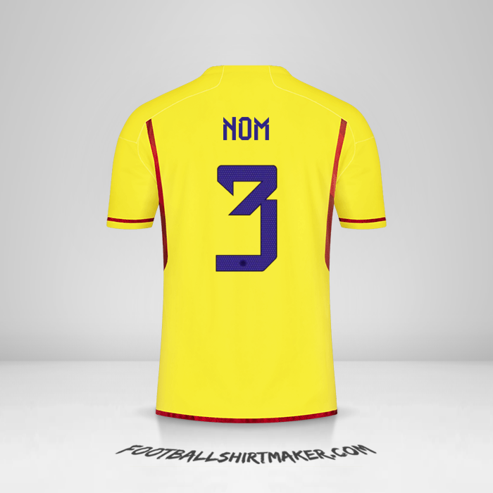 Maillot Colombie 2022/2023 -  nom - 3