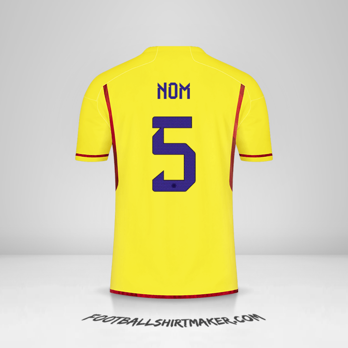 Maillot Colombie 2022/2023 -  nom - 5