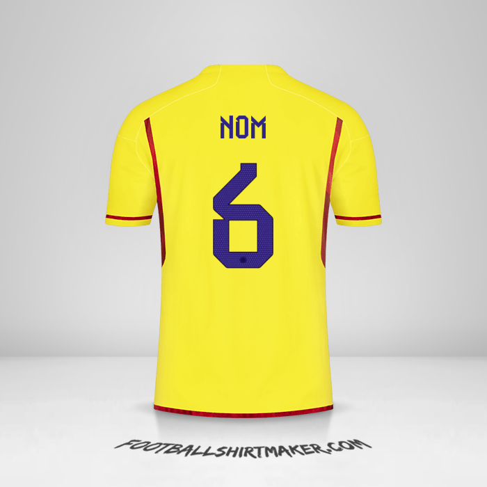 Maillot Colombie 2022/2023 -  nom - 6