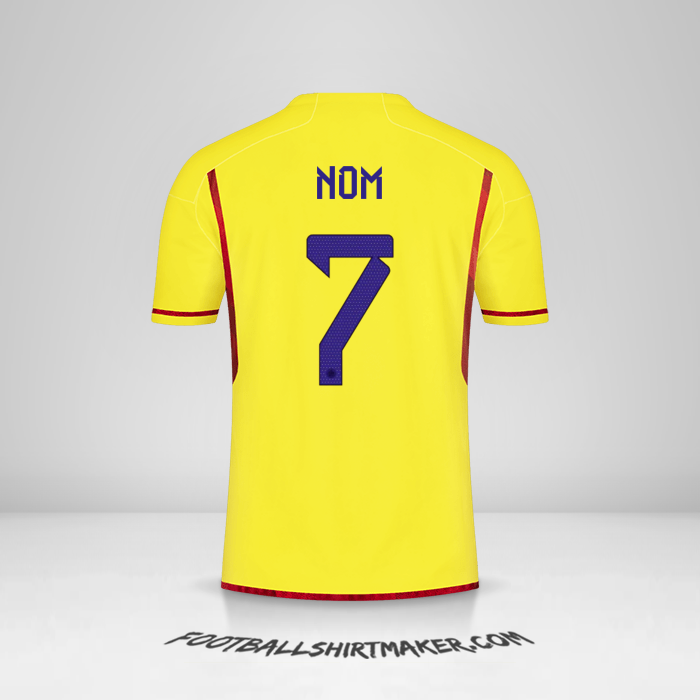 Maillot Colombie 2022/2023 -  nom - 7