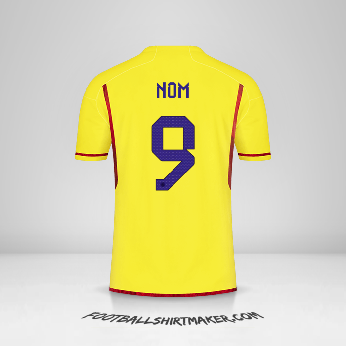 Maillot Colombie 2022/2023 -  nom - 9