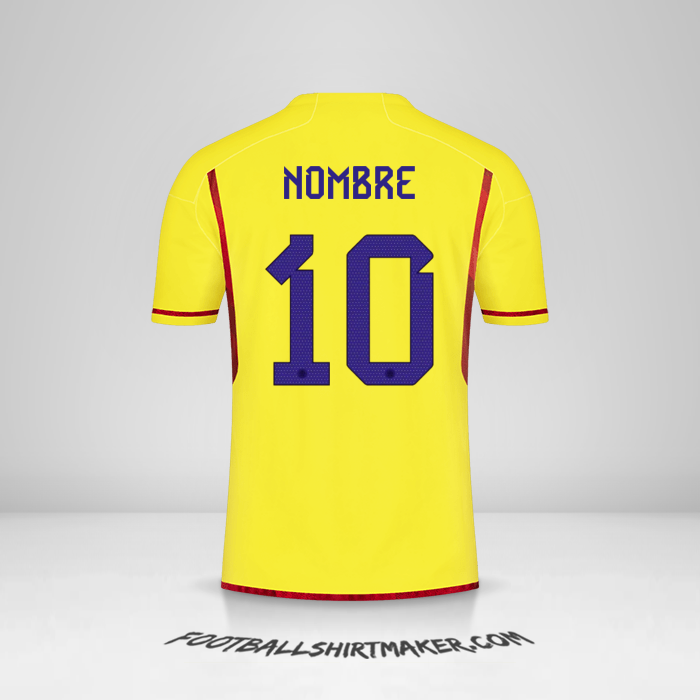 Camiseta Colombia 2022/2023 -  nombre - 10