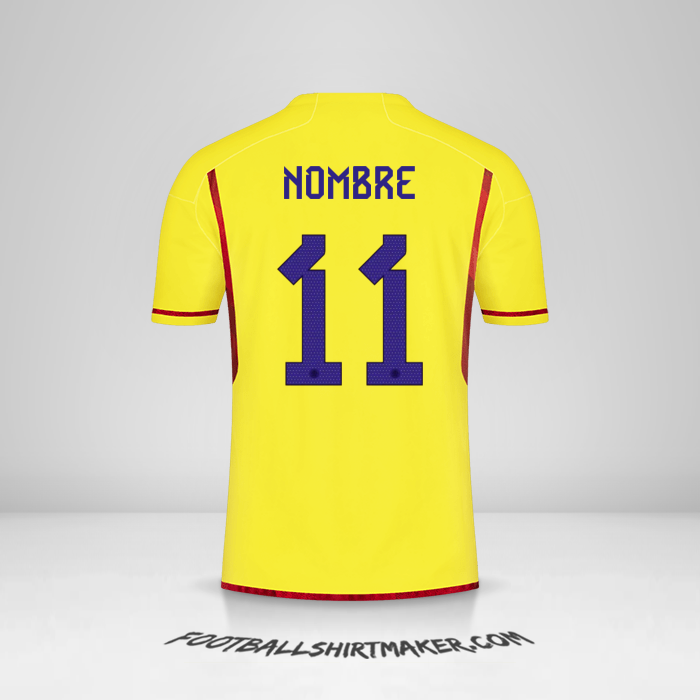 Jersey Colombia 2022/2023 -  nombre - 11