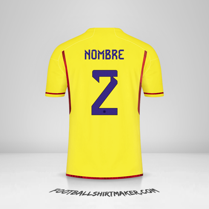 Jersey Colombia 2022/2023 -  nombre - 2