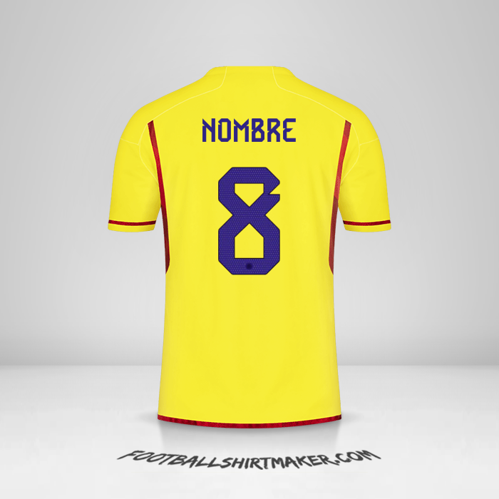 Jersey Colombia 2022/2023 -  nombre - 8