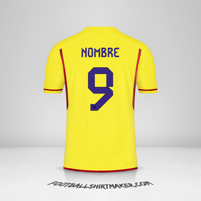 Jersey Colombia 2022/2023 -  nombre - 9