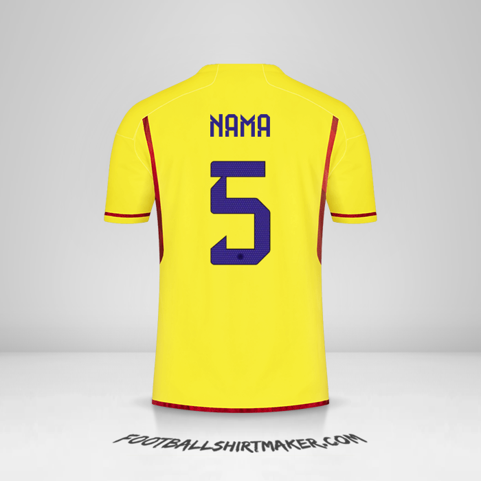 Jersey Kolombia 2022/2023 -  nama - 5