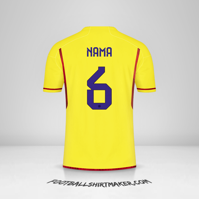 Jersey Kolombia 2022/2023 -  nama - 6
