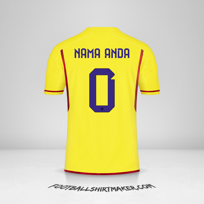 Jersey Kolombia 2022/2023 -  nama anda - 0