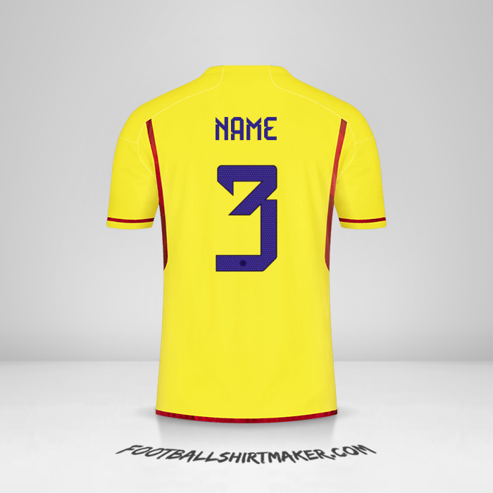 Jersey Colombia 2022/2023 -  name - 3