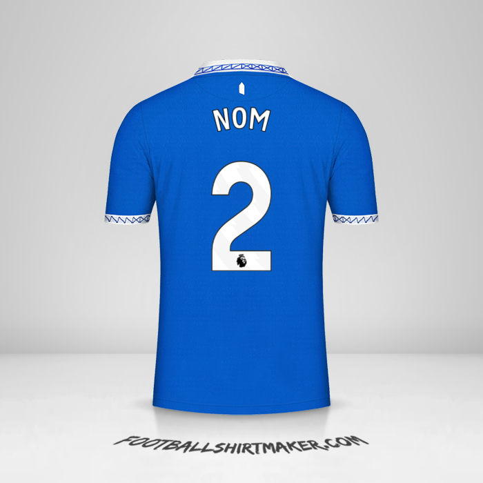 Maillot Everton FC 2023/2024 -  nom - 2