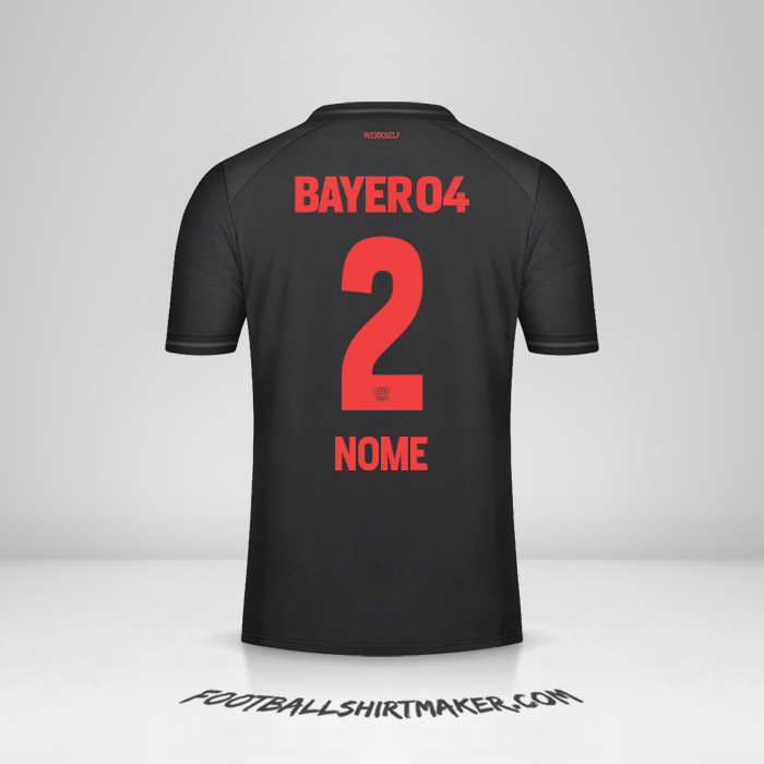Camisola Bayer 04 Leverkusen 2023/2024 -  nome - 2