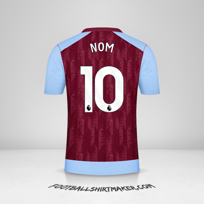 Maillot Aston Villa FC 2023/2024 -  nom - 10