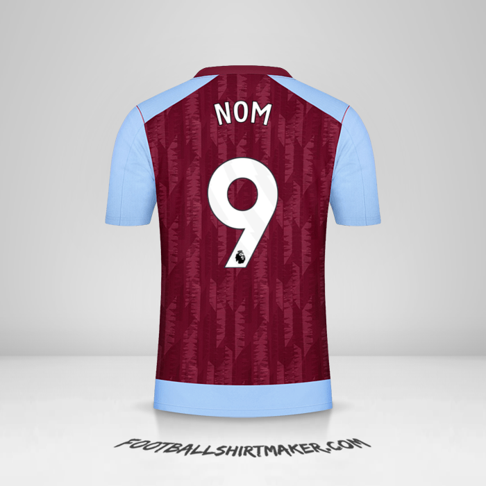 Maillot Aston Villa FC 2023/2024 -  nom - 9