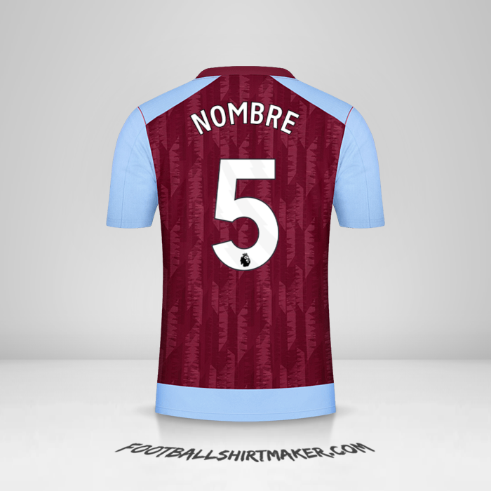 Jersey Aston Villa FC 2023/2024 -  nombre - 5