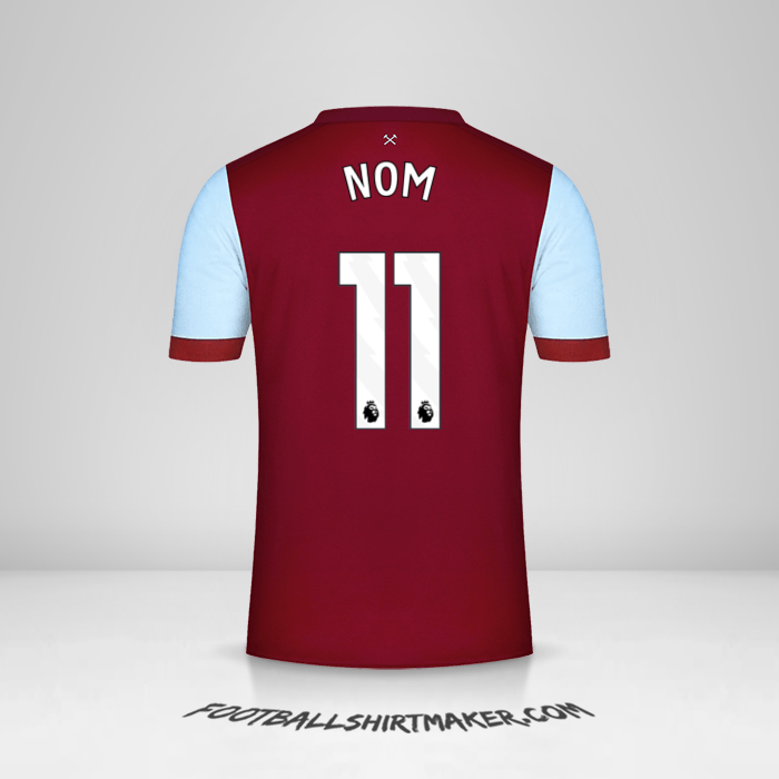 Maillot West Ham United FC 2023/2024 -  nom - 11