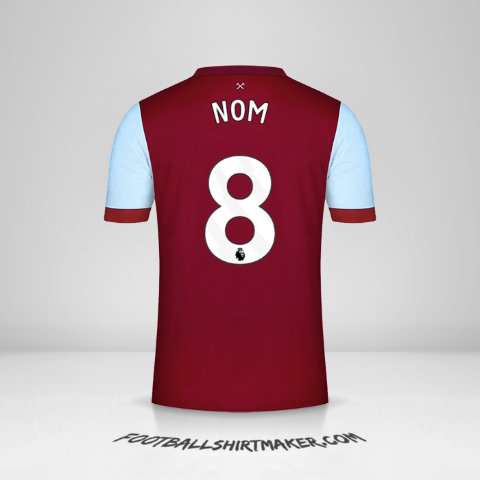 Maillot West Ham United FC 2023/2024 -  nom - 8