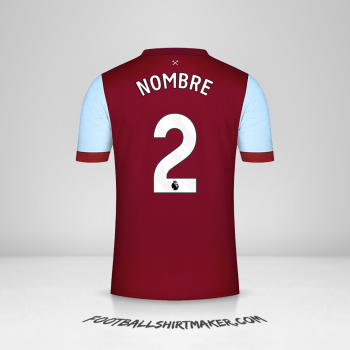 Jersey West Ham United FC 2023/2024 -  nombre - 2