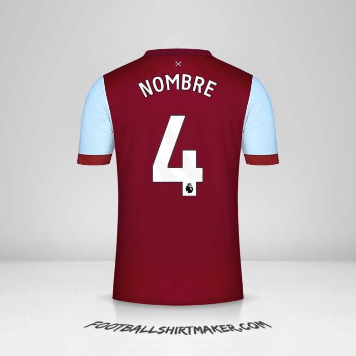 Jersey West Ham United FC 2023/2024 -  nombre - 4