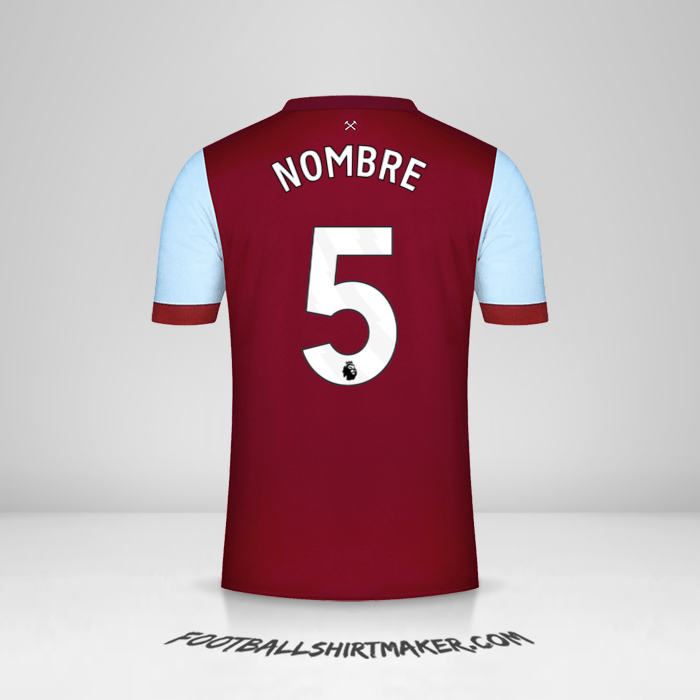 Jersey West Ham United FC 2023/2024 -  nombre - 5