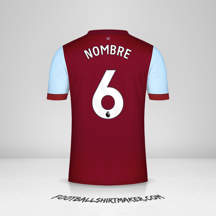 Jersey West Ham United FC 2023/2024 -  nombre - 6