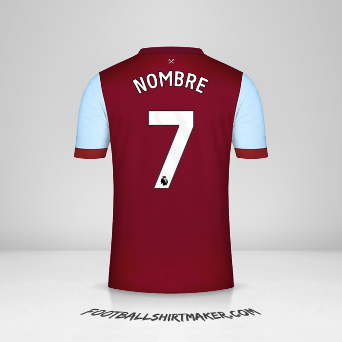 Jersey West Ham United FC 2023/2024 -  nombre - 7