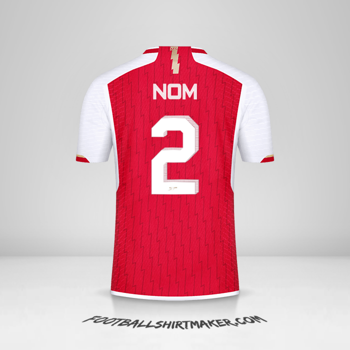 Maillot Arsenal Cup 2023/2024 -  nom - 2