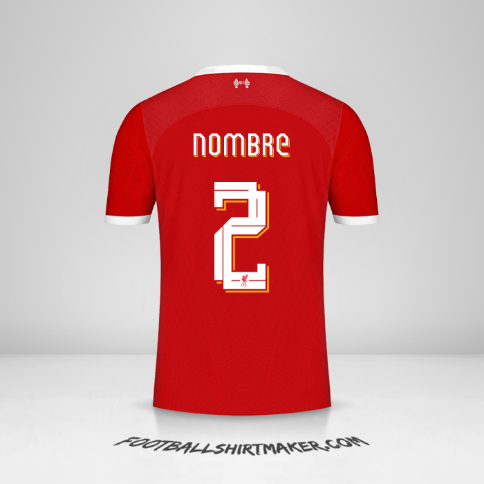 Jersey Liverpool FC Cup 2023/2024 -  nombre - 2