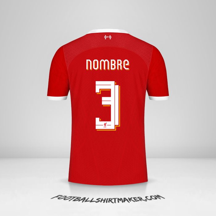 Jersey Liverpool FC Cup 2023/2024 -  nombre - 3