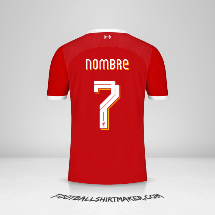 Jersey Liverpool FC Cup 2023/2024 -  nombre - 7