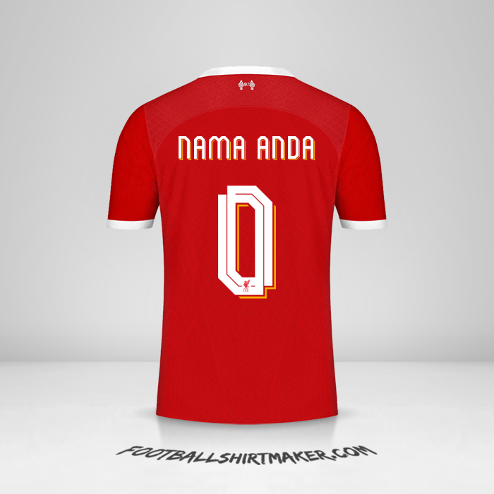 Jersey Liverpool FC Cup 2023/2024 -  nama anda - 0