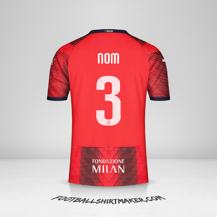 Maillot AC Milan Cup 2023/2024 -  nom - 3