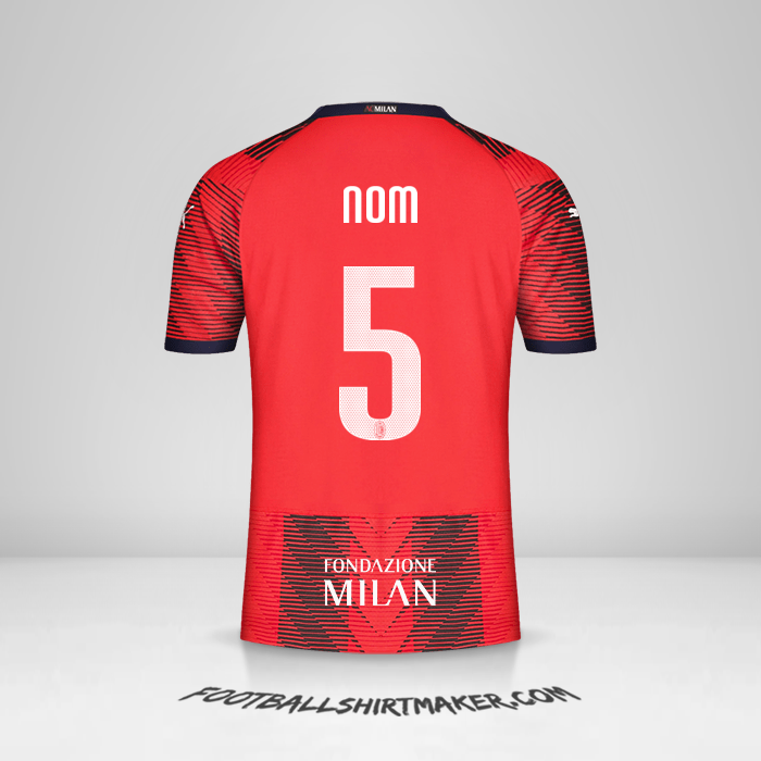Maillot AC Milan Cup 2023/2024 -  nom - 5