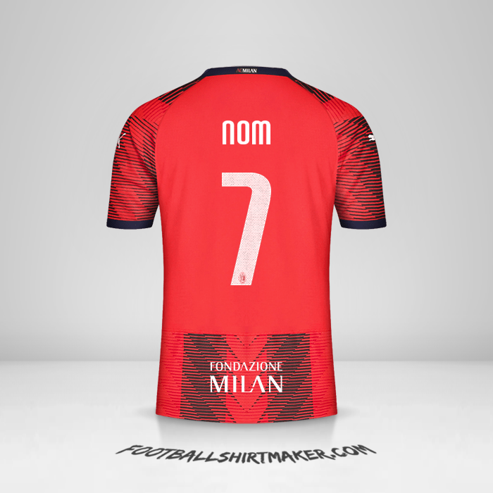 Maillot AC Milan Cup 2023/2024 -  nom - 7