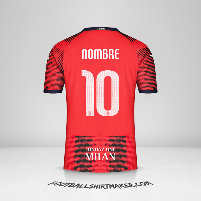Camiseta AC Milan Cup 2023/2024 -  nombre - 10