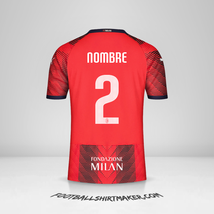 Camiseta AC Milan Cup 2023/2024 -  nombre - 2